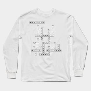 (1970TPOC) Crossword pattern with words from a 1970 science fiction book. Long Sleeve T-Shirt